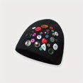 thumbnail image 4 of 1pc Multicolored Button Wool Knitted Pile Hat With Big Head Circumference For Autumn And Winter, 4 of 4