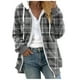 thumbnail image 2 of ICHUANYI Liquidación Moda Mujer Manga Larga Frente Abierto Ropa de Abrigo Suelta Impresión Blusa Abrigo Tops Bolsillos Blusa ICHUANYI WER2023082201871, 2 of 5