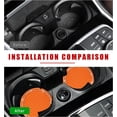 thumbnail image 3 of Yazoeia 2 Pack Bling Car Cup Coaster, 2.75 Inch Rhinestone Silicone Auto Cup Holder Insert Coaster, Anti Slip Crystal Soft Rubber Cup Pad, Universal Vehicle Accessories for Women (Orange), 3 of 6