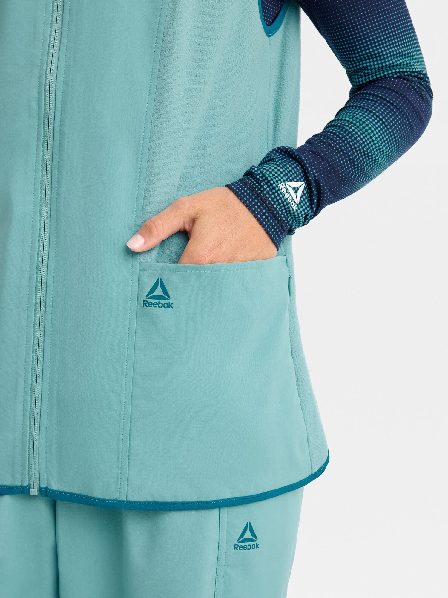 Reebok Women’s Tech Comfort Scrub Vest with 6 Pockets, Sizes S–3XL