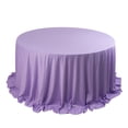 thumbnail image 3 of Efavormart Lavender Lilac Premium Scuba Round Tablecloth, Wrinkle Free Polyester Seamless Tablecloth 132" for 6 Foot Table With Floor-Length Drop, 3 of 5