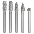 thumbnail image 3 of Brocas de rebaba lima de molienda de 5 piezas para carpintería con vástago de 1/4 de pulgada para acero para madera ANGGREK Otros, 3 of 8