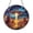Acrylic 3.5 Inch, variant on UFO Space Scene Stained Glass Style Ornament, Unique Christmas Tree Hanging, Cosmic Window Decor Gift