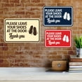 thumbnail image 4 of Signs ByLITA Classic Framed Please Leave Your Shoes At The Door Thank You Sign (Ivory/Dark Brown) - Large, 4 of 6