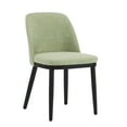 thumbnail image 2 of GDF Studio Mid-Century Modern Upholstered Dining Chairs with Curved Backrest and Wood Frame, Mint+Black, Set of 2, 2 of 8
