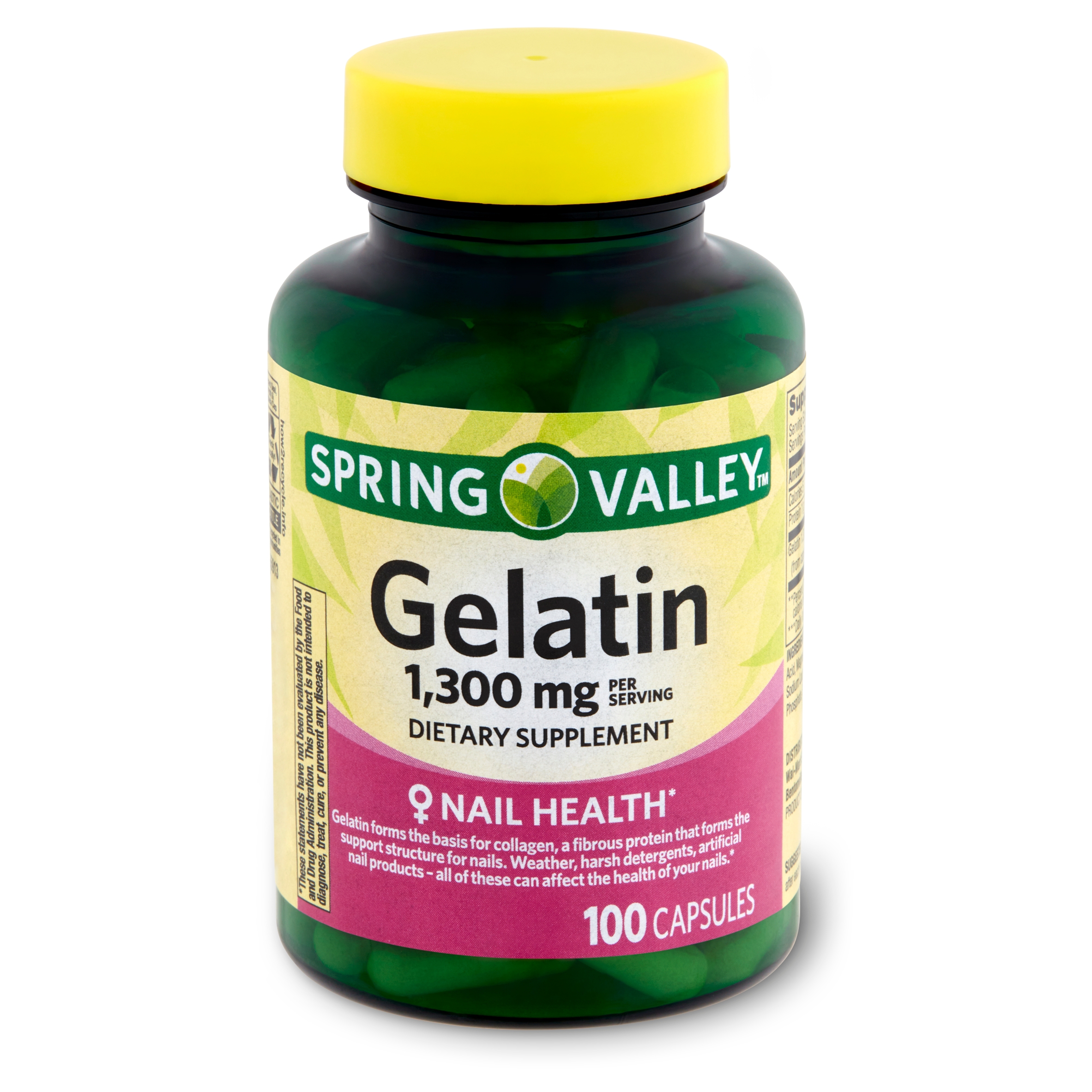Spring Valley Gelatin Dietary Supplement, 1,300 mg, 100 count Walmart