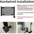 thumbnail image 4 of HEATGENE Smart Towel Warmer with Timer and Temperature Control, Smart Liquid Filled Towel Rails, Plug-in/Hardwired Wall-Mounted Towel Heater Rack Compatible Matte Black, 4 of 10