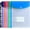 Top-loading, variant on 11-Hole Expanding File Pockets, 6 Pack Assorted Colors, Clear Binder Envelopes with Index Tabs, Top/Side Load, for School Office