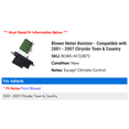 thumbnail image 2 of Blower Motor Resistor - Compatible with 2001 - 2007 Dodge Grand Caravan 2002 2003 2004 2005 2006, 2 of 3