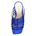 thumbnail image 2 of YDN Women Fashion Cutout Square Open Toe Mules Slip On Wedge High Heel Sandals Outdoor Dressy Office Casual Slipper Shoes Size 12 Blue, 2 of 5