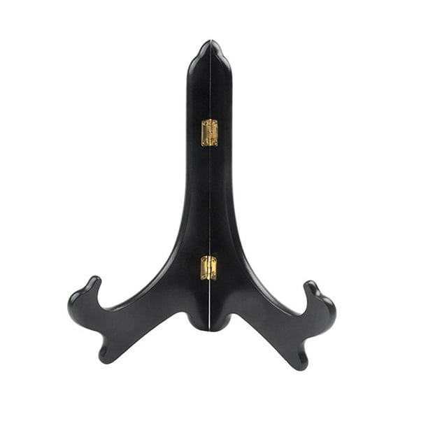 Exhibidor de madera para caballetes plegables, soportes para cuencos, platos, fotos, medallas, estantes para libros. 11 pulgadas