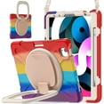 thumbnail image 5 of Funda a juego para iPad Air4 de 10,9 pulgadas con correa para el hombro, soporte de anilla ajustable grande, portalápices y protección contra golpes., 5 of 5
