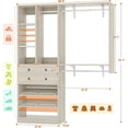 thumbnail image 5 of iSunirm 5FT Closet System with Drawers,5FT Closet System with Drawers, 60" Closet Organizer System with 2 Hanging Shelving Perfect Storage Solution for Organizing Your Closet, 5 of 8