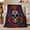 Heart Nose Skull, variant on Celestial Moth Floral Mystical, Mystical Celestial Art Scene, Warm Flannel Blanket for Sunroom and Reading Nook, Celestial Art Lovers Housewarming Gift, Fantasy Home Decor