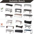thumbnail image 7 of Bench Covers Washable Bench Seat Cushion Slipcovers Bench Seat Protector - 160-180cm, 7 of 7