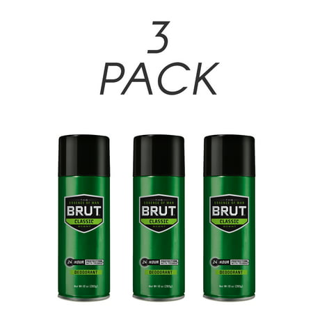 Brut Deodorant Fast-Acting and Long Lasting Anti-Germ With Odor Protection and Wetness Control, Spray, 10 oz / 283g. - (Pack of