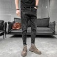 thumbnail image 5 of Pantalones vaqueros ajustados de tubo para hombre, pantalones vaqueros ajustados y ajustados, pantalones vaqueros negros para hombre, novedad de 2025 en ropa vaquera de gran tamaño para otoño, 5 of 5