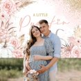 thumbnail image 3 of 7x5ft Pumpkin Baby Shower Backdrop for Girl Pink Boho Floral Pumpkin Baby Shower Party Decorations Little Pumpkin is on The Way Background Photoshoot Booth Studio Props, 3 of 6