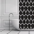 thumbnail image 3 of Black Stall Half 36 x 72 Inch Cloth Shower Curtain, Waterproof Design and Polyester, Quick-Drying, Heavy Duty Small Shower Curtains Set for Bathroom, Durable and Washable with 8 Metal Hooks, 3 of 5