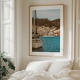 thumbnail image 5 of Serenity in Poros _ 02 - Poros Greece Photography Sailboat Harbor Seascape Mediterranean Nautical Coastal Vintage Oak Framed Wall Art Print 16 x 20 inches, 5 of 12