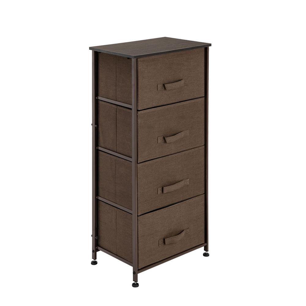SalonMore Wooden Top 4Tier Dresser Storage Tower with Removable Drawer Chest Clothes Storage