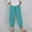 Light Blue-24, variant on Mitankcoo Summer Capris for Women 2025 - Plus Size Casual Wide Leg High Waist Cropped Pants Blue Pants Size S