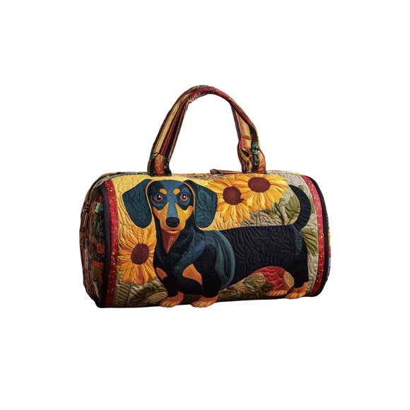 Fasiaou Sac de Voyage Matelassé Courte Distance avec Broderie de Chien, Sac de Sport et D\'entraînement Physique Multifonctionnel, Design Léger Grande Capacité