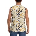 thumbnail image 4 of Uemuo Snake And Floral Pattern Men's Sleeveless T-Shirt,Muscle Athletic Tank Top, Moisture-wicking Quick-dry Breathable Classic Tee Top for Gym Run Outdoor Sports-XX-Large, 4 of 8