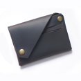 thumbnail image 1 of Bolso de cuero genuino desmontable para hombre, con ranuras para múltiples tarjetas, tarjetero, pinzas para billetes, monedero pequeño, 1 pieza, color café, 1 of 5