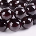 thumbnail image 2 of Bracelet Extensible Unisexe en Grenat Rouge Naturel avec Perles Rondes de 10 mm, 7 Pouces, 2 of 2