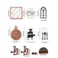 thumbnail image 3 of Juego de bandejas de doble capa con diseño de vaca, pollo y cerdo, estilo rústico, decoración de encimera de cocina de estilo rústico, centro de mesa de comedor, 3 of 8