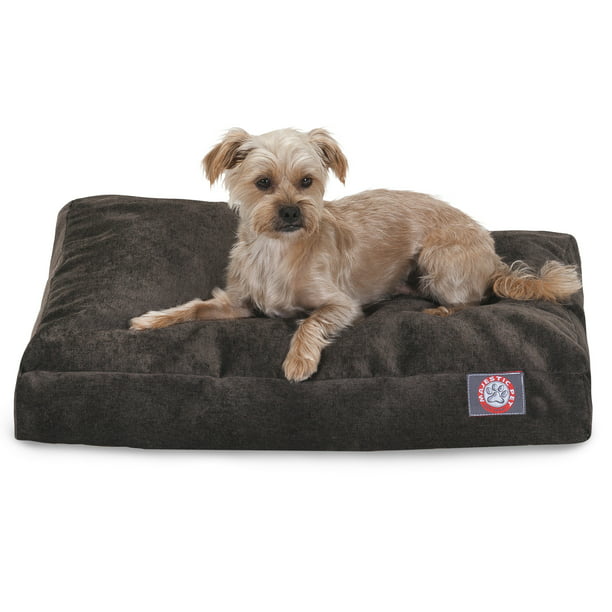 Majestic Pet | Villa Velvet Rectangle Pet Bed For Dogs, Removable Cover,  Storm, Small