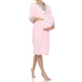 thumbnail image 2 of White Mark Long Sleeve Maternity Robe (Maternity & Maternity Plus), 2 of 4