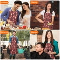 thumbnail image 4 of Red Christmas Tree Apron-Garden Aprons for Women with Pockets-Cotton Linen Waterproof Kitchen Cooking Gardening Aprons Adjustable for Kitchen,Cooking,BBQ and Salon 32"x27", 4 of 7