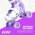 thumbnail image 5 of Yvolution Neon 2in1 Roller Skates Inline and Quad, Girls, Kids Skates, Size 3-6, Purple, 5 of 16