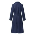 thumbnail image 6 of TrendOFT Women's Winter Double Wool Coat Long Sleeve Notch Lapel Long Trench Coat BU1 L, 6 of 6