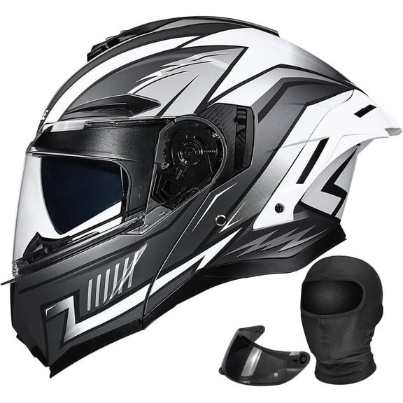 Modular Motorcycle Helmet Generic Dual Visor ECE 22.06 Certified, Sun Shield Quick Release, Multi-Ventilation Aerodynamic Design, Removable Washable Liner for Adults Men Women