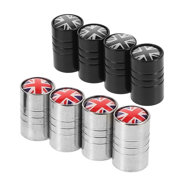 8 tapones de válvula de coche de aleación de aluminio de colores, universales, antipolvo, para válvulas de aire de neumáticos de coche y camión.