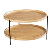 Southern Enterprises Verlington Wood and Iron Cocktail Table in Natural