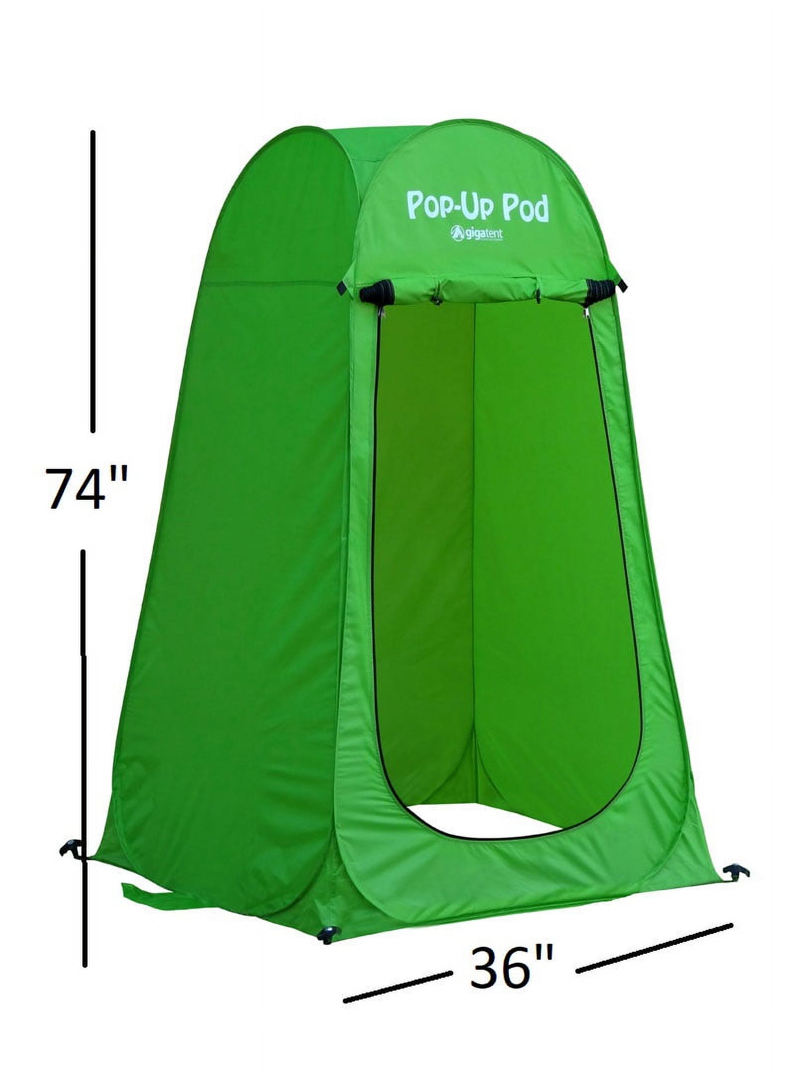 GigaTent 1-Person Pop-up Privacy Tent for Camping Changing Room, 36" x 36" x74" (H) Portable Shower Station (Green) - image 3 of 11