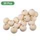 thumbnail image 3 of 20Pack 50mm Perlas Espaciadoras de Madera Natural, Perlas Redondas de Madera sin Terminar con Agujero Grande de 10mm, 3 of 7