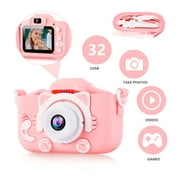 iLiebe Kids Camera, Kids Digital Dual Camera 2.0 Inches Screen 20MP Video Camcorder with 32GB Memory Card for Boys Girls