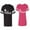 Men Black / Women Pink, variant on Fashion Prince Princess Matching Couple Cotton Jerseys (Men Black / Women Black) (Men M / Women M)