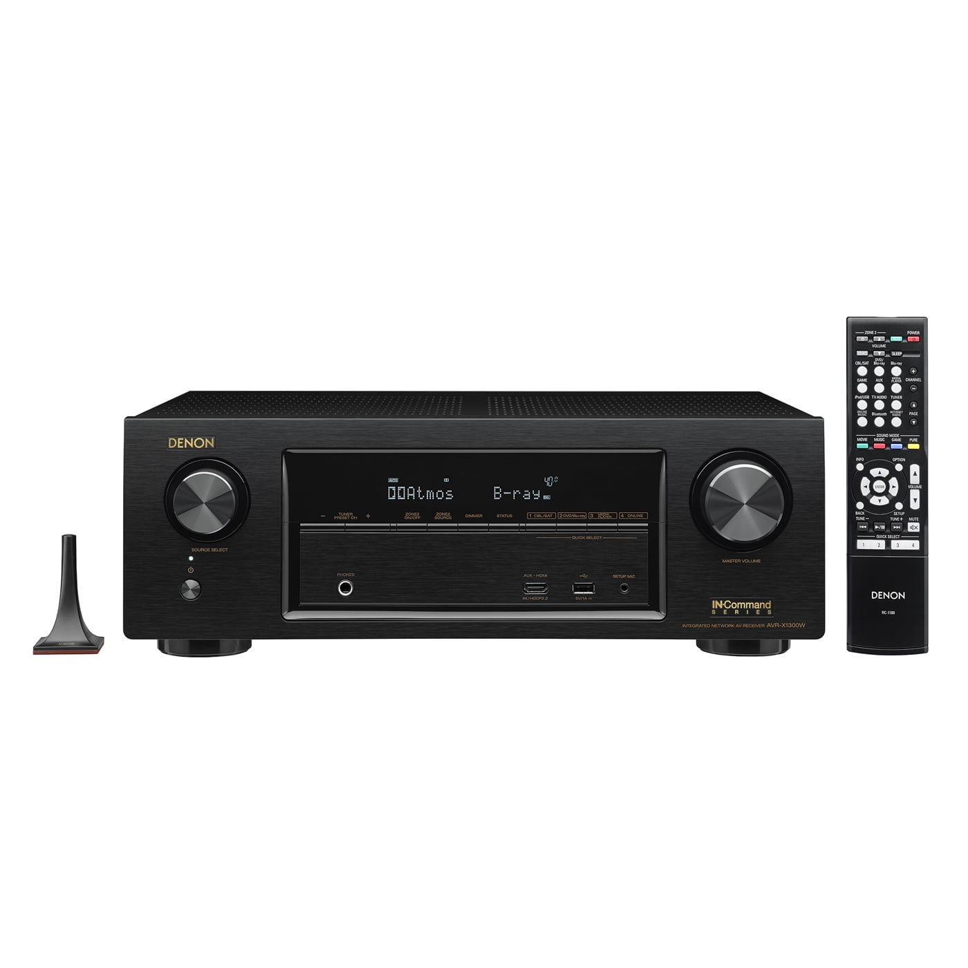Denon AVR-X1300W 7.2 Channel Full 4K Ultra HD Network A/V Receiver with  Wi-Fi and Bluetooth