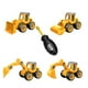 thumbnail image 2 of Paquete de 4 camiones de construcción | Set de vehículos de ingeniería para empujar y llevar | Excavadora, apisonadora y camión perforador | Juguetes educativos de construcción para niños de, 2 of 5