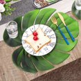 thumbnail image 4 of Place Mat Cute Skid-resistant Eva Leaf Shape Exquisite Table Mat For Home, 4 of 5