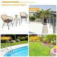 thumbnail image 6 of Gymax 3PCS Rattan Patio Bistro Set Conversation Furniture Set w/ Grey Cushions, 6 of 9
