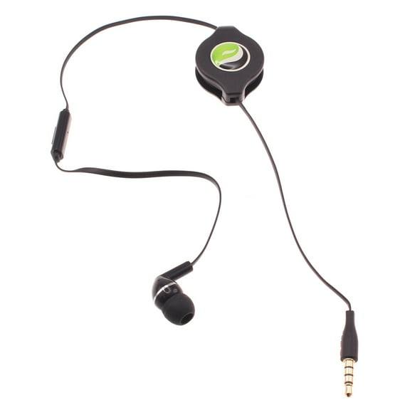 Headphone Retractable Mono Earphone for Galaxy A30s/A10s/A10e/A02s - 3.5mm w Mic Headset Handsfree Earbud Earpiece D9P Compatible With Samsung Galaxy A30s/A10s/A10e/A02s