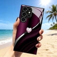 thumbnail image 4 of Sparkling Heart Hard Case for Samsung, Luxury Heart Phone Case for Samsung Galaxy, Shockproof Tempered Glass Protective Cove (Black,S21), 4 of 5