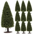 thumbnail image 1 of Miangastore 10pcs Miniature Pine Trees Model Green Scenery Landscape Based Cedar Trees, 1 of 9